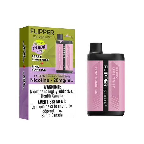 FLIPPER - Flipper by Ripper 11000 - Berry Lime Twist & Pink Bomb Ice - Psycho Vape