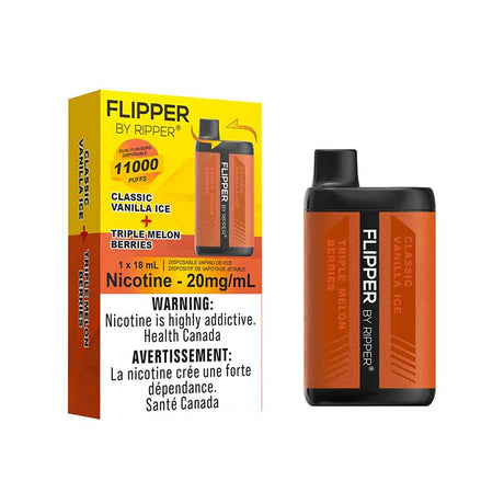 FLIPPER - Flipper by Ripper 11000 - Classic Vanilla Ice & Triple Melon Berries - Psycho Vape