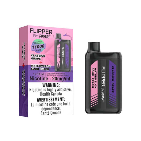 FLIPPER - Flipper by Ripper 11000 - Classico Grape & Watermelon Sour Peach - Psycho Vape