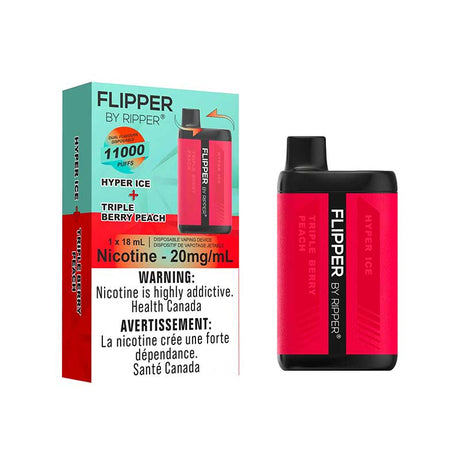 FLIPPER - Flipper by Ripper 11000 - Hyper Ice & Triple Berry Peach - Psycho Vape