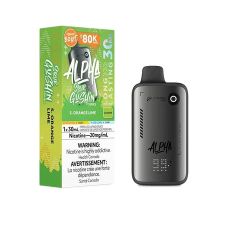 Gushin S. Orange Lime Disposable Vape – Flavour Beast Alpha 80K - Psycho Vape