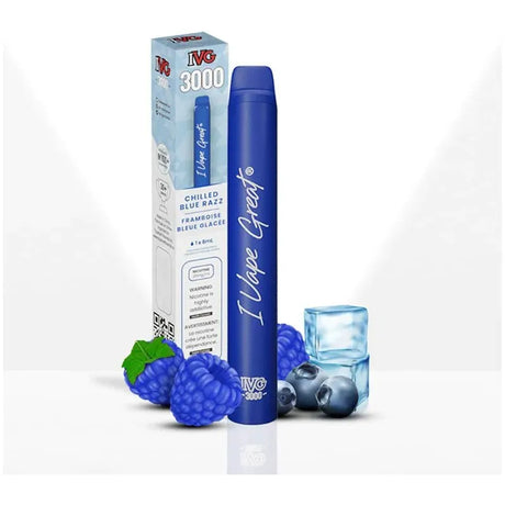 IVG - IVG 3000 Puffs Disposable - Chilled Blue Razz - Psycho Vape