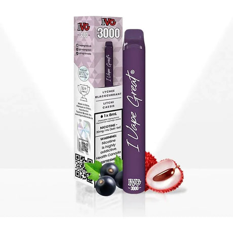IVG - IVG 3000 Puffs Disposable - Lychee Blackcurrant - Psycho Vape