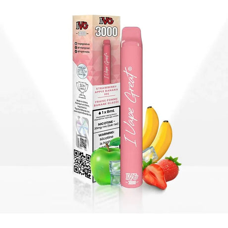 IVG - IVG 3000 Puffs Disposable - Strawberry Apple Banana Ice - Psycho Vape