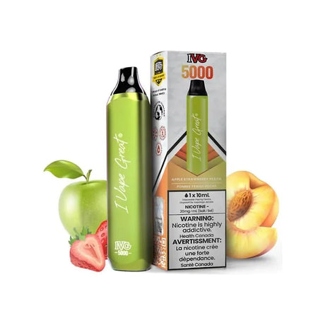 IVG - IVG Bar Max 5000 Disposable - Apple Strawberry Peach - Psycho Vape