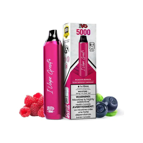 IVG - IVG Bar Max 5000 Disposable - Blazin Berries - Psycho Vape