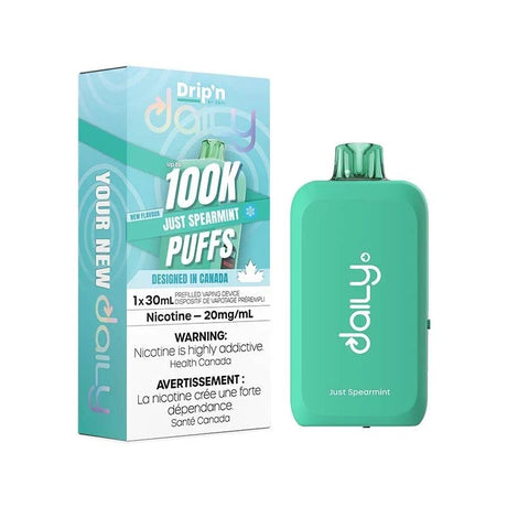 Just Spearmint – Drip'n by Envi Daily 100K Disposable Vape - Psycho Vape