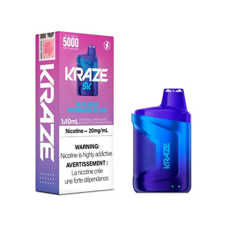 KRAZE - Kraze 5000 Disposable - Blue Razz with Lanyard - Psycho Vape