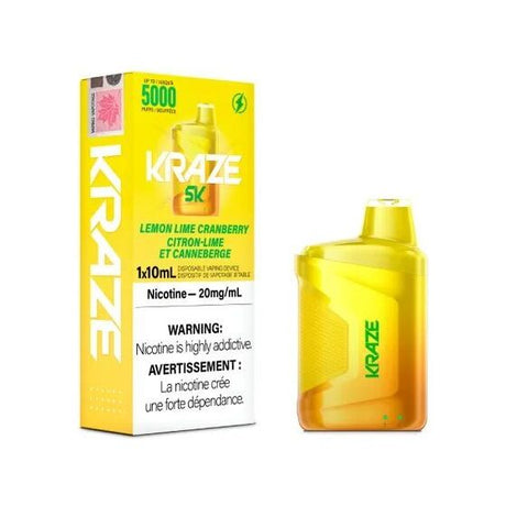 KRAZE - Kraze 5000 Disposable - Lemon Lime Cranberry with Lanyard - Psycho Vape