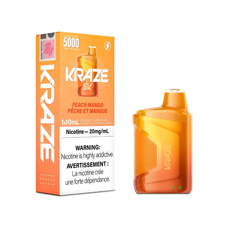 KRAZE - Kraze 5000 Disposable - Peach Mango with Lanyard - Psycho Vape