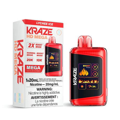 KRAZE - Kraze HD Mega 20K Disposable - Lychee Ice - Psycho Vape