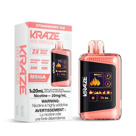 KRAZE - Kraze HD Mega 20K Disposable - Strawberry Ice - Psycho Vape