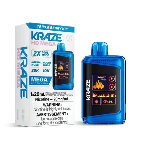 KRAZE - Kraze HD Mega 20K Disposable - Triple Berry Ice - Psycho Vape