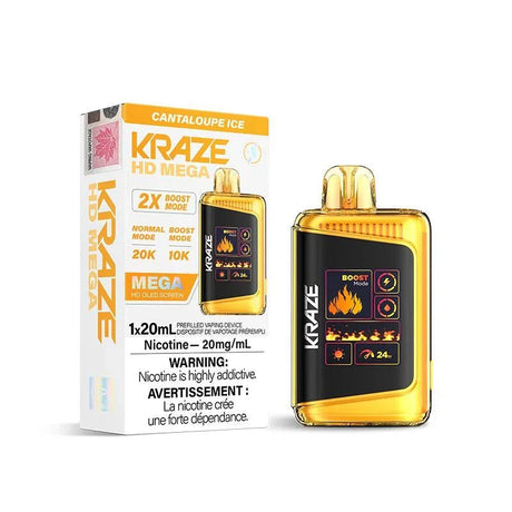 KRAZE - Kraze HD Mega 20K Disposable - Cantaloupe Ice - Psycho Vape