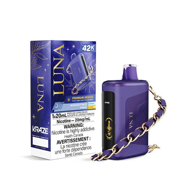 KRAZE - Kraze Luna 42K Disposable - Midnight Razz Frost - Psycho Vape