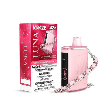 KRAZE - Kraze Luna 42K Disposable - Ruby Peach Watermelon Ice - Psycho Vape