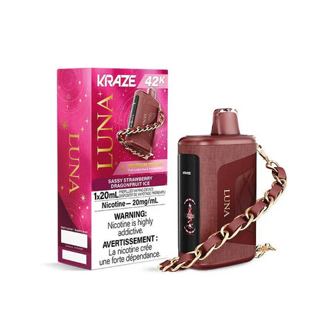 KRAZE - Kraze Luna 42K Disposable - Sassy Strawberry Dragonfruit Ice - Psycho Vape