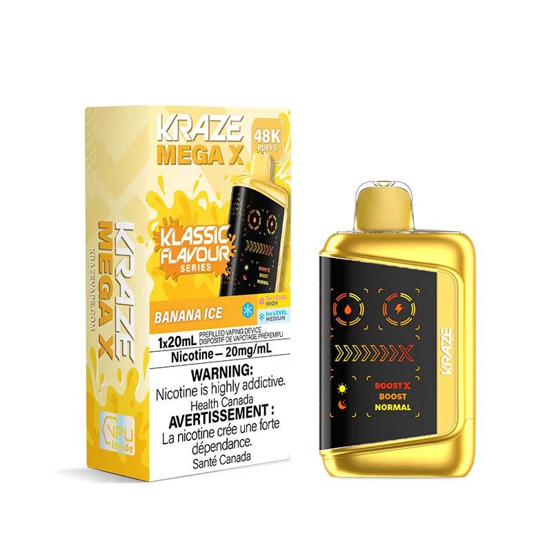 Kraze Mega X 48K - Banana Ice - Psycho Vape