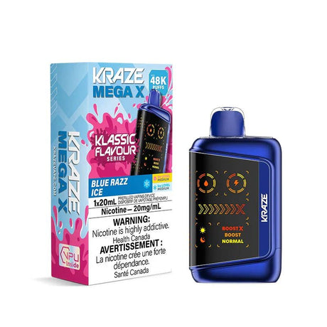 Kraze Mega X 48K - Blue Razz Ice - Psycho Vape