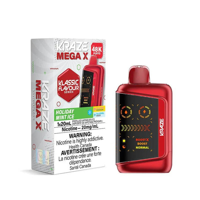 Kraze Mega X 48K - Holiday Mint Ice - Psycho Vape