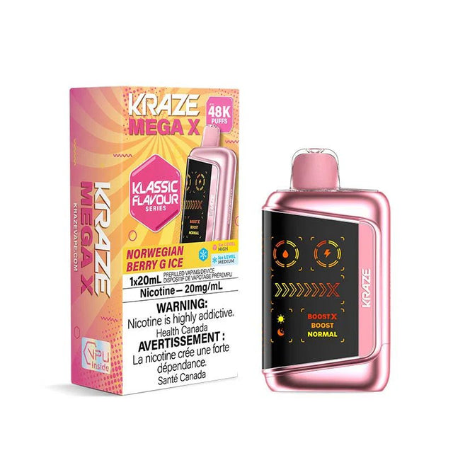 Kraze Mega X 48K - Norwegian Berry G Ice - Psycho Vape