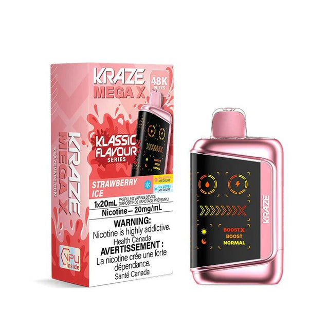 Kraze Mega X 48K - Strawberry Ice - Psycho Vape