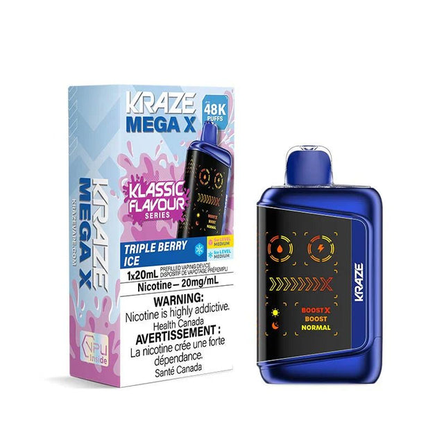 Kraze Mega X 48K - Triple Berry Ice - Psycho Vape
