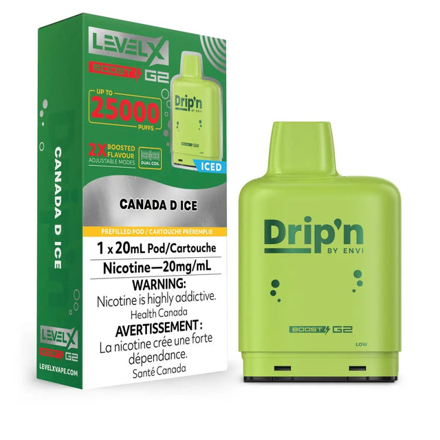 LEVEL X - Level X Drip'n Boost 25K Pod 20ml - Canada D - Psycho Vape