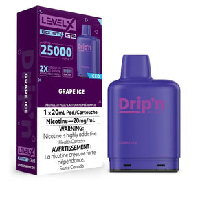 LEVEL X - Level X Drip'n Boost 25K Pod 20ml - Grape Ice - Psycho Vape