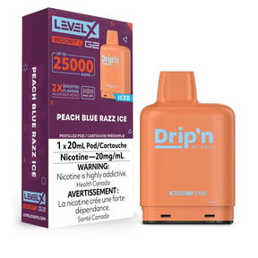 LEVEL X - Level X Drip'n Boost 25K Pod 20ml - Peach Blue Razz Ice - Psycho Vape