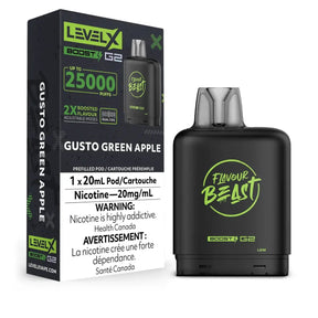 LEVEL X - Level X Flavour Beast Boost 25K Pod 20ml - Gusto Green Apple - Psycho Vape