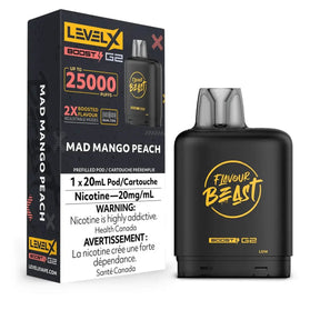 LEVEL X - Level X Flavour Beast Boost 25K Pod 20ml - Mad Mango Peach - Psycho Vape