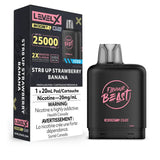 LEVEL X - Level X Flavour Beast Boost 25K Pod 20ml - STR8 Up Strawberry Banana (Iced) - Psycho Vape