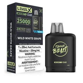LEVEL X - Level X Flavour Beast Boost 25K Pod 20ml - Wild White Grape (Iced) - Psycho Vape