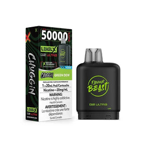 LEVEL X - Level X Flavour Beast Chuggin Ultra 50K Pod 20ml - Green Dew Ice - Psycho Vape