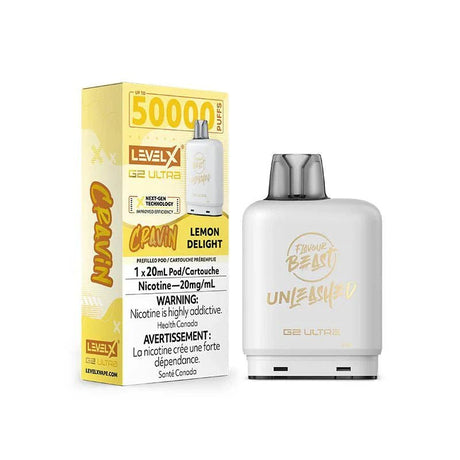 LEVEL X - Level X Flavour Beast Cravin Ultra 50K Pod 20ml - Lemon Delight - Psycho Vape