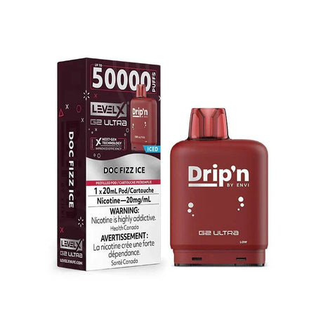 LEVEL X - Level X Flavour Beast Drip'n Ultra 50K Pod 20ml - Doc Fizz Ice - Psycho Vape