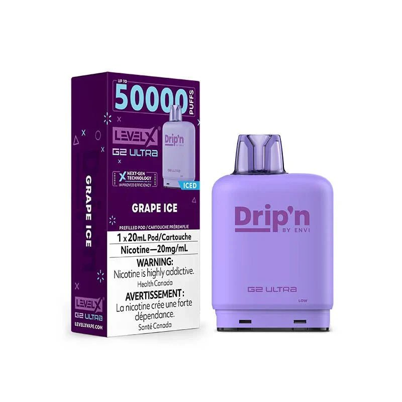 LEVEL X - Level X Flavour Beast Drip'n Ultra 50K Pod 20ml - Grape Ice - Psycho Vape
