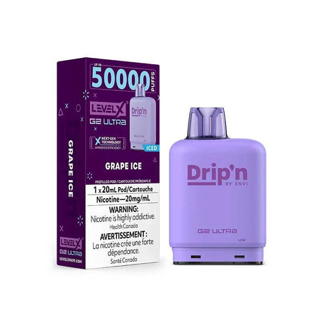 LEVEL X - Level X Flavour Beast Drip'n Ultra 50K Pod 20ml - Grape Ice - Psycho Vape