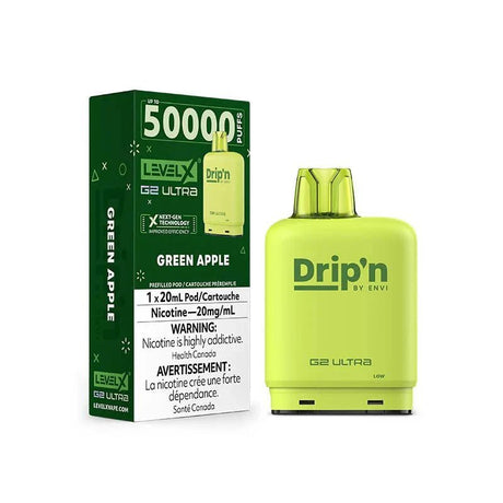 LEVEL X - Level X Flavour Beast Drip'n Ultra 50K Pod 20ml - Green Apple - Psycho Vape