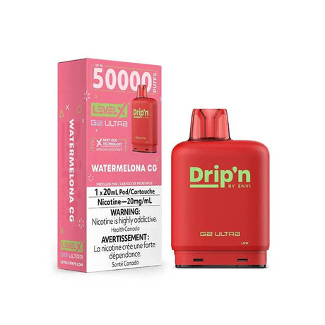 LEVEL X - Level X Flavour Beast Drip'n Ultra 50K Pod 20ml - Watermelona CG - Psycho Vape