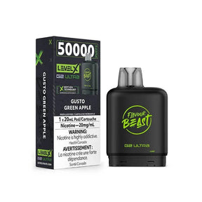 LEVEL X - Level X Flavour Beast Ultra 50K Pod 20ml - Gusto Green Apple - Psycho Vape