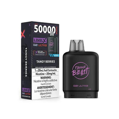 LEVEL X - Level X Flavour Beast Ultra 50K Pod 20ml - Tangy Berries Iced - Psycho Vape