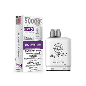 LEVEL X - Level X Flavour Beast Unleashed Ultra 50K Pod 20ml - Epic Grape Berry - Psycho Vape