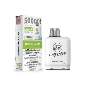 LEVEL X - Level X Flavour Beast Unleashed Ultra 50K Pod 20ml - Epic Kiwi Mango Iced - Psycho Vape