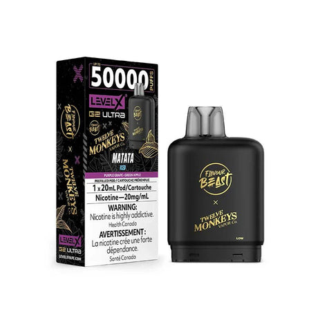 LEVEL X - Level X G2 50K Ultra Pod - Flavour Beast X 12 Monkeys - Matata Iced - Psycho Vape