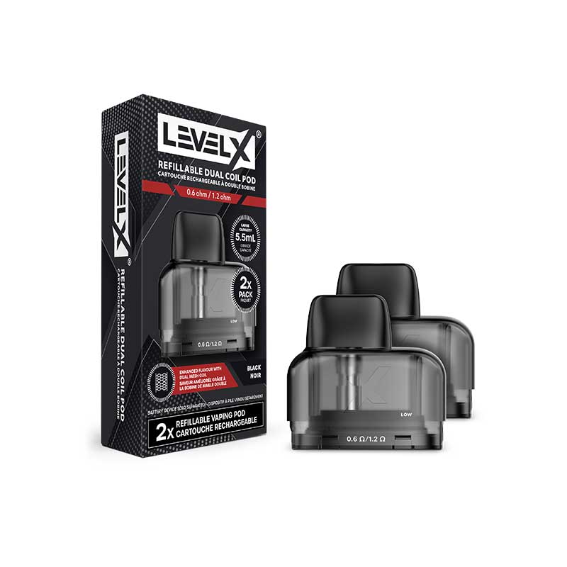 LEVEL X - Level X Refillable Dual Coil Pod 5.5mL (2 Pack) - Psycho Vape