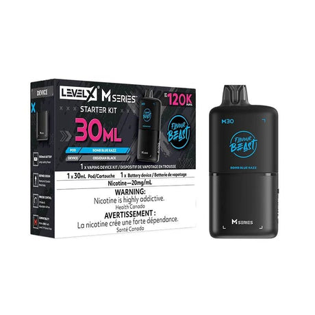 Level X M Series Pod - Flavour Beast - Bomb Blue Razz - Psycho Vape