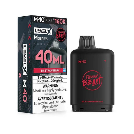 Level X M Series Pod - Flavour Beast - Sic Strawberry Iced - Psycho Vape