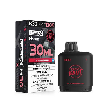 Level X M Series Pod - Flavour Beast - Sic Strawberry Iced - Psycho Vape